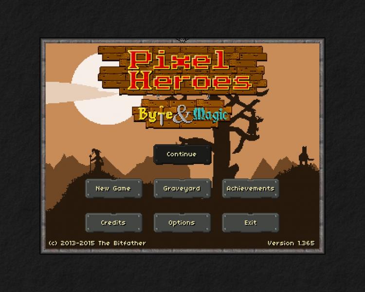 Pixel Heroes: Byte & Magic Title Screen